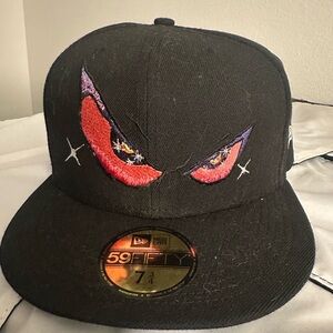 Supreme Black Cap with Red and Purple Embroidery